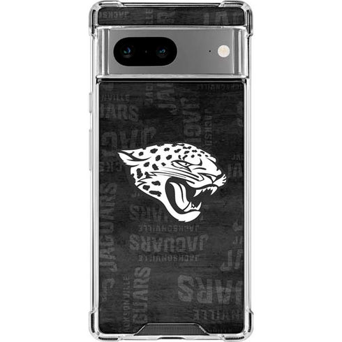 NFL Jacksonville Jaguars Black & White Google Pixel 7a Clear Case